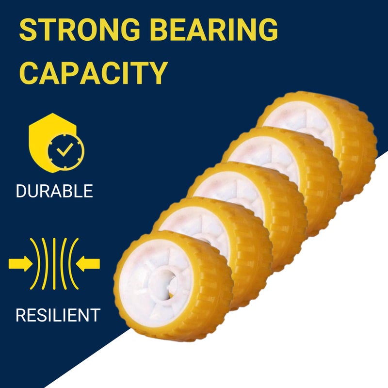 Tie Down Engineering Hull Sav'r 5 inch PVC Ribbed Wobble Roller Kit | 7/8 inch and 1-1/8 inch Shafts | Boat Trailer Parts & Accessories | Boat Trailer Roller Kit - Image 5